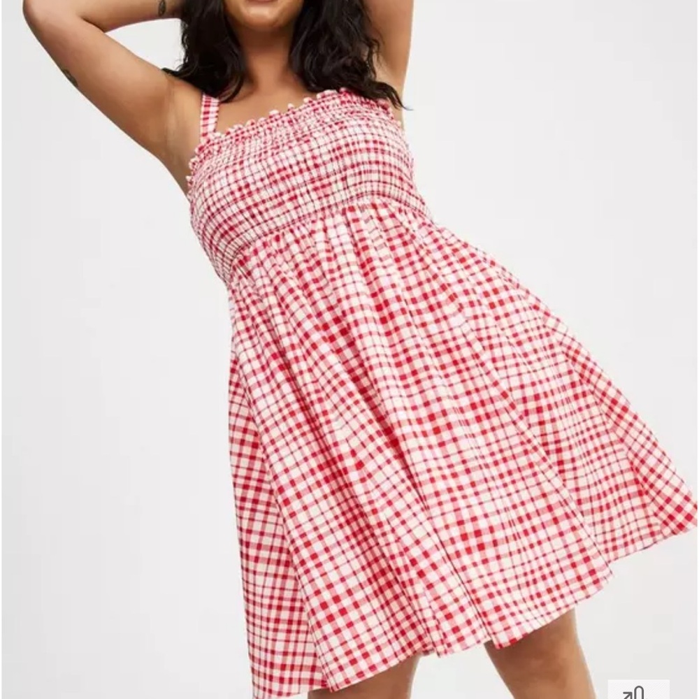 Torrid Red and White Gingham Dress